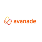 Logotipo de la empresa Avanade. Letras minúsculas escritas en color naranja junto a una figura geométrica.