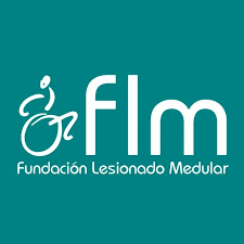Logotipo de Fundación Lesionado Medular escrito en Blanco sobre fondo verde